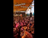 Brass band plays at music festival