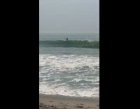 Wave hits girl white paddle board fail 