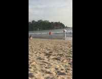 Woman with balloons beach pictures