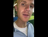 Blue sweater guy rants blows steam golf 