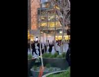 Dance Group Films Video in Cold Weather 