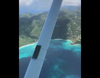Helicopter view of Virgin Islands ocean