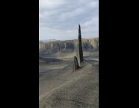 Guy amazed with pointy rock pillars utah 