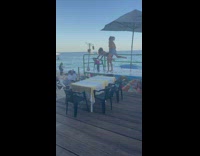 Woman tries to ride on another womans back 