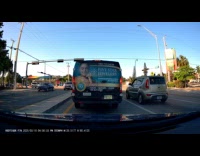 Dashcam footage road accident with three cars