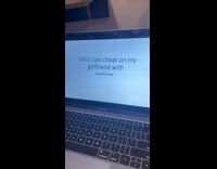 Guy shows presentation on who he would cheat with 