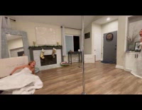 Woman in old wedding dress slides down