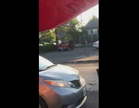 Girl bikini dance parking lot red truck part 3
