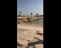 Posing on a historical site