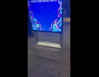 Negative pregnancy test on subway station floor