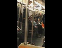 Man plays with anti gravity metal balls on the subway train #BluePointWhatTheL