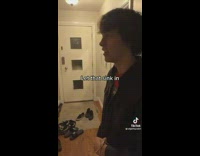 Guy opens door to let sink in