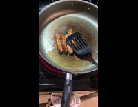 Sausages being cooked produce whistling sound