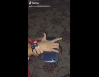 Little boy glasss striped shirt phone floating