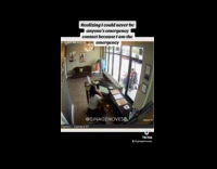 Woman gets hit by person on mobility scooter