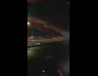Guy drives by delivery truck accident freeway 