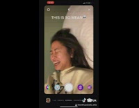 Girl shows face with filter and without