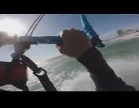 POV parasailing jump ocean