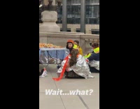 people laying around table hotdogs