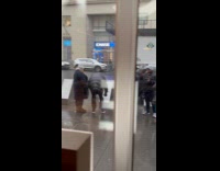 Jesus loves you and penis drawn on snow