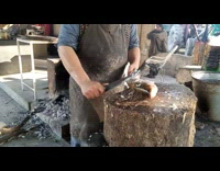 Collab DailyDoseOfInternet - Guy cleans and cuts fish outside 