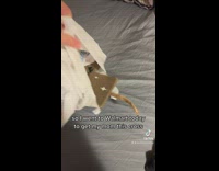 Guy comes home with bag with scanner phone