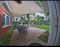Guy startled when bird sit on his head