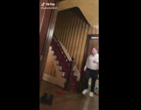 Man walks through curtain and says Betty White died