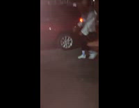 Woman rides car and gets shouted to step on the brake