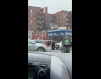 Old man smoke block car at intersection