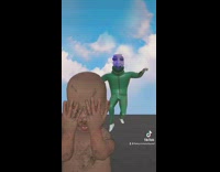 Woman tiktok green suit filter red light green light baby