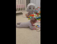 Baby falls while crawling does mini scorpion 