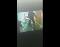 Woman dancing back up camera 