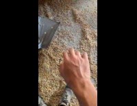 Man shows hand with moving veins 