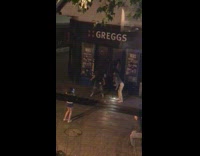 Two girls tiktok dance greggs white pants