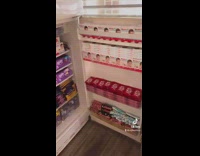 Guys fridge is filled with nothing but chocolate items