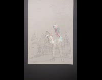 Guy in skateboard drawing bring to life