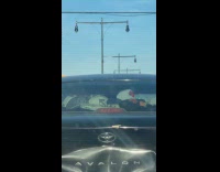 Smashed car drives around with knicks cap