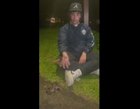 Frog boy releases 29 frogs from his jacket and legs