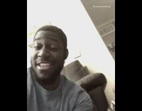 Dad says hi to make baby laugh