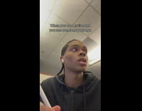 Collab BitchIG2 - Guy black hoodie earbuds looks around