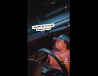 Lady in car makes up own song lyrics 