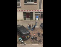 Four teenager girls tiktok dance interrupted shocked