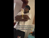 Guy takes care of resort cat hotel room 