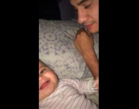Collab ClipsIG - Baby pulling dads hair when he tries to sleep