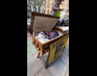 Collab WINY - Coffin and giant rat inflatable Asbestos kills