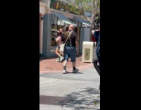 Collab IITW - Lady in Red Dress Dance on Boutique Entrance