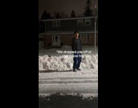 Man going the wrong way home 