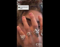 Edgy Lady with Shy Nails in Beauty Salon