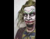 Collab BitchIG2 - Make up artist joker make up mouth open scary 